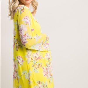 Pinkblush NWT Yellow Chiffon Maternity Dress NWT